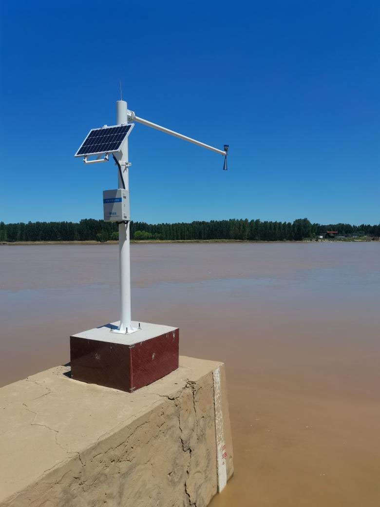 Actual photos of River flow monitoring system installation