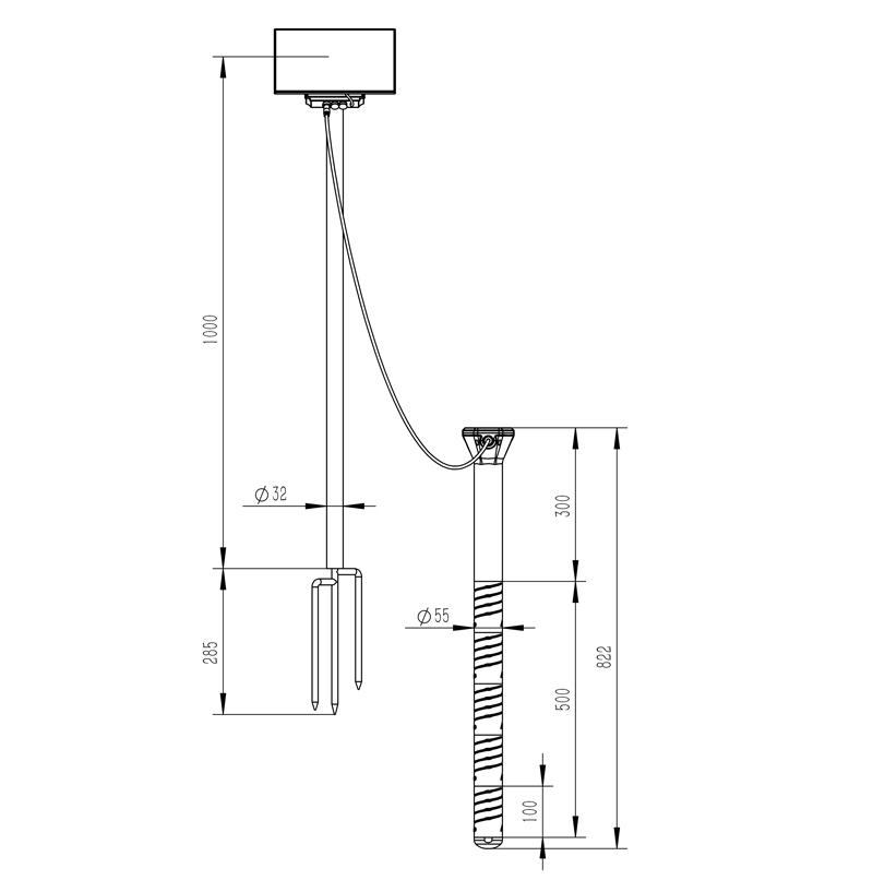 Moisture Monitoring System Dimensions