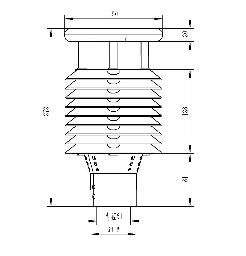 Piezoelectric sensor product dimensions