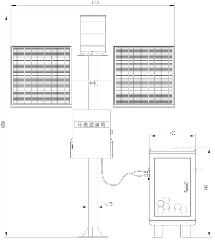 Automatic monitoring instrument for runoff sediment product size and working diagram