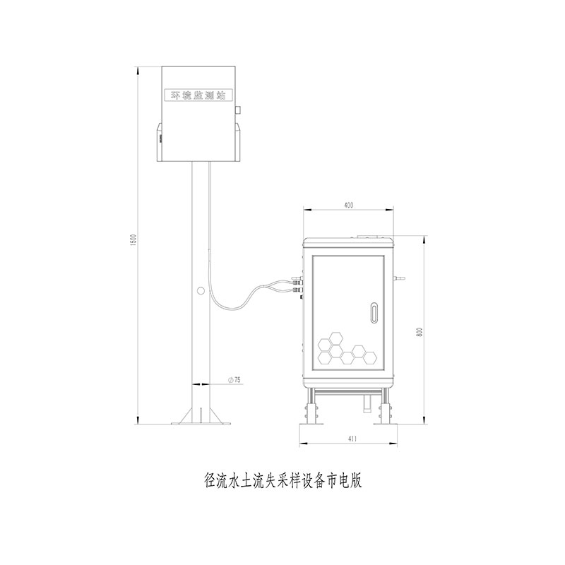 Product size and working diagram of Soil Erosion Monitoring System